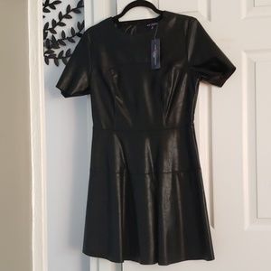 🆕️Black Faux Leather Dress L